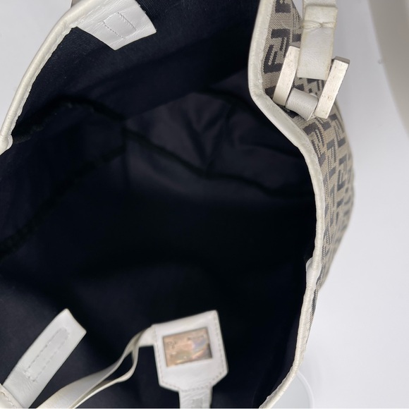 Fendi Black Leather Clutch with items shown in photo
